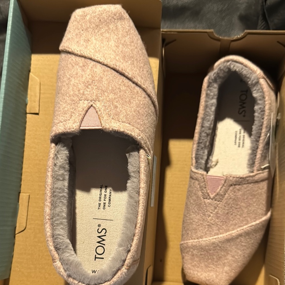 TOMS Blush Cozy Slip-Ons